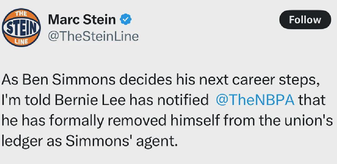 不打了！可能退出NBA！西蒙斯突然解雇经纪人